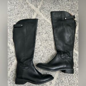Franco Sarto Black leather riding boots